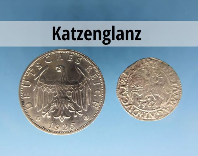 Katzenglanz auf Münzen