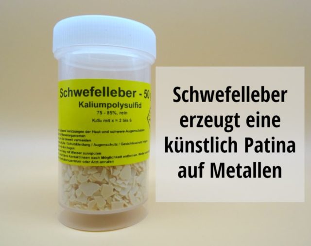 Münzen patinieren mit Schwefelleber